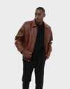 HENRY MEN'S LEATHER JACKET | BROWN